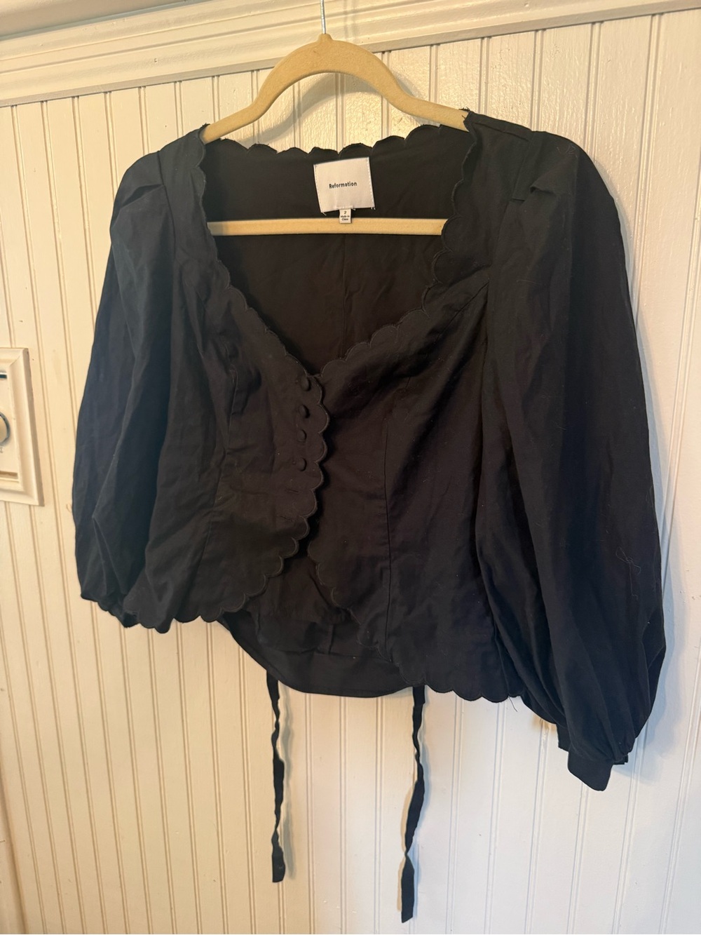 Reformation Elianna Crop Top size 2 Flaw